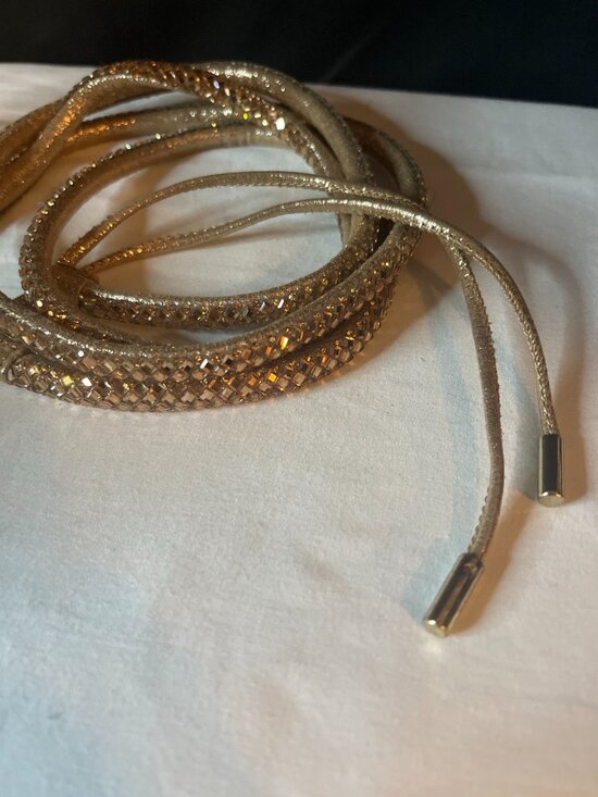 Steve Madden Gold Rhinestone Lace-Up Heels trappy Sandals - Picture 6 of 6